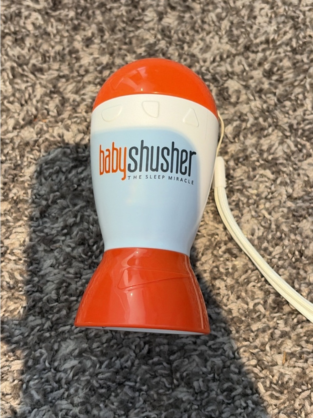 Portable Baby Soother in White and Orange